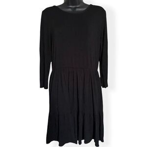FOREVER Rose Couture  Flowy Crew Neck Long Sleeve Dress